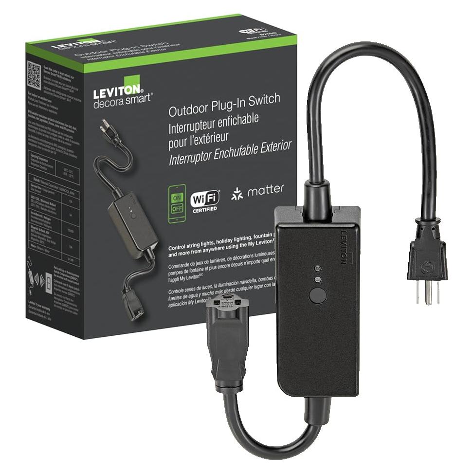 Enchufe Inteligente Wi-Fi Exterior Leviton D215O, Resistente