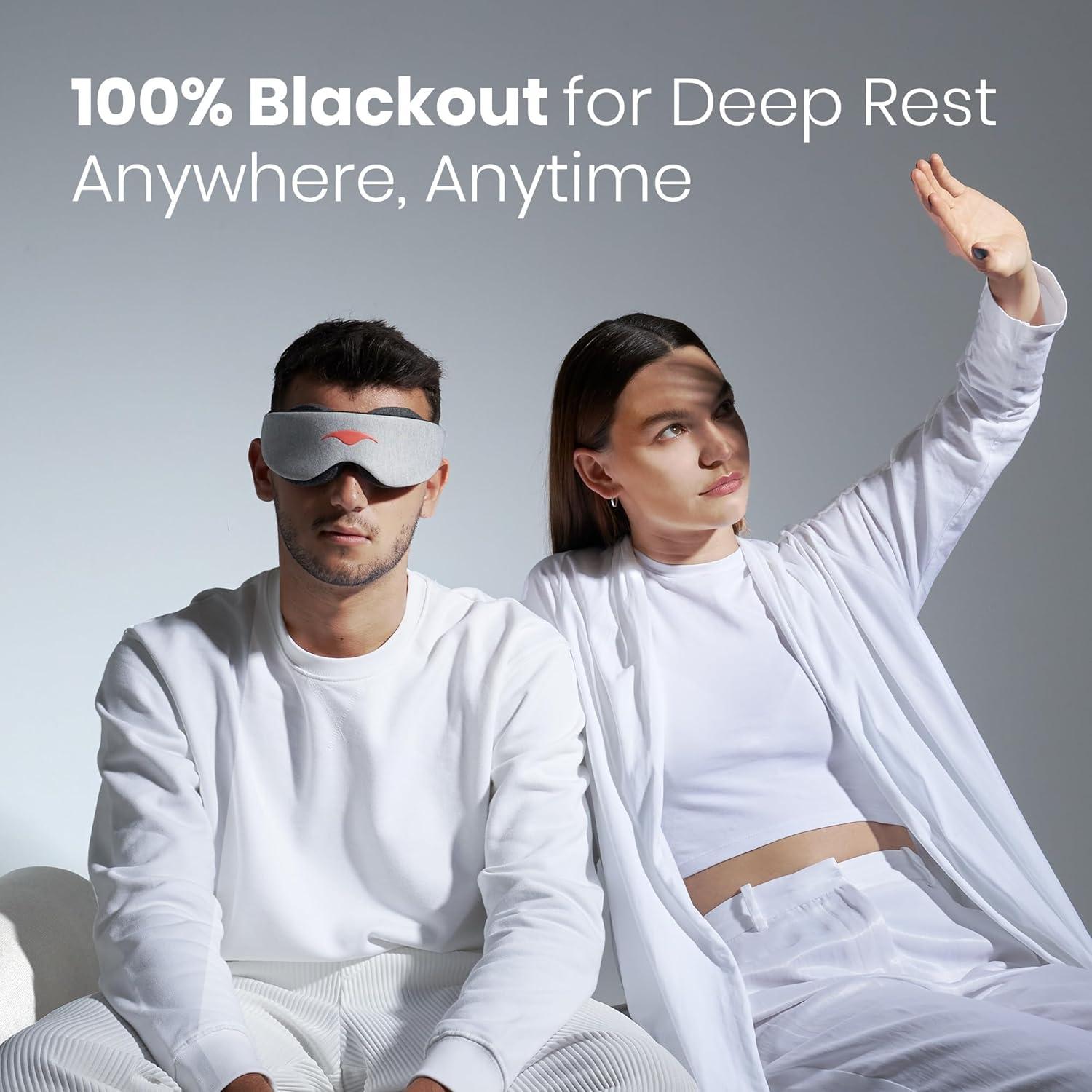 Manta Sleep Máscara de Sueño Ajustable 100% Bloqueo Luz