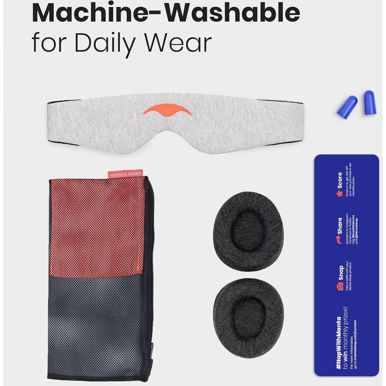 Manta Sleep Máscara de Sueño Ajustable 100% Bloqueo Luz