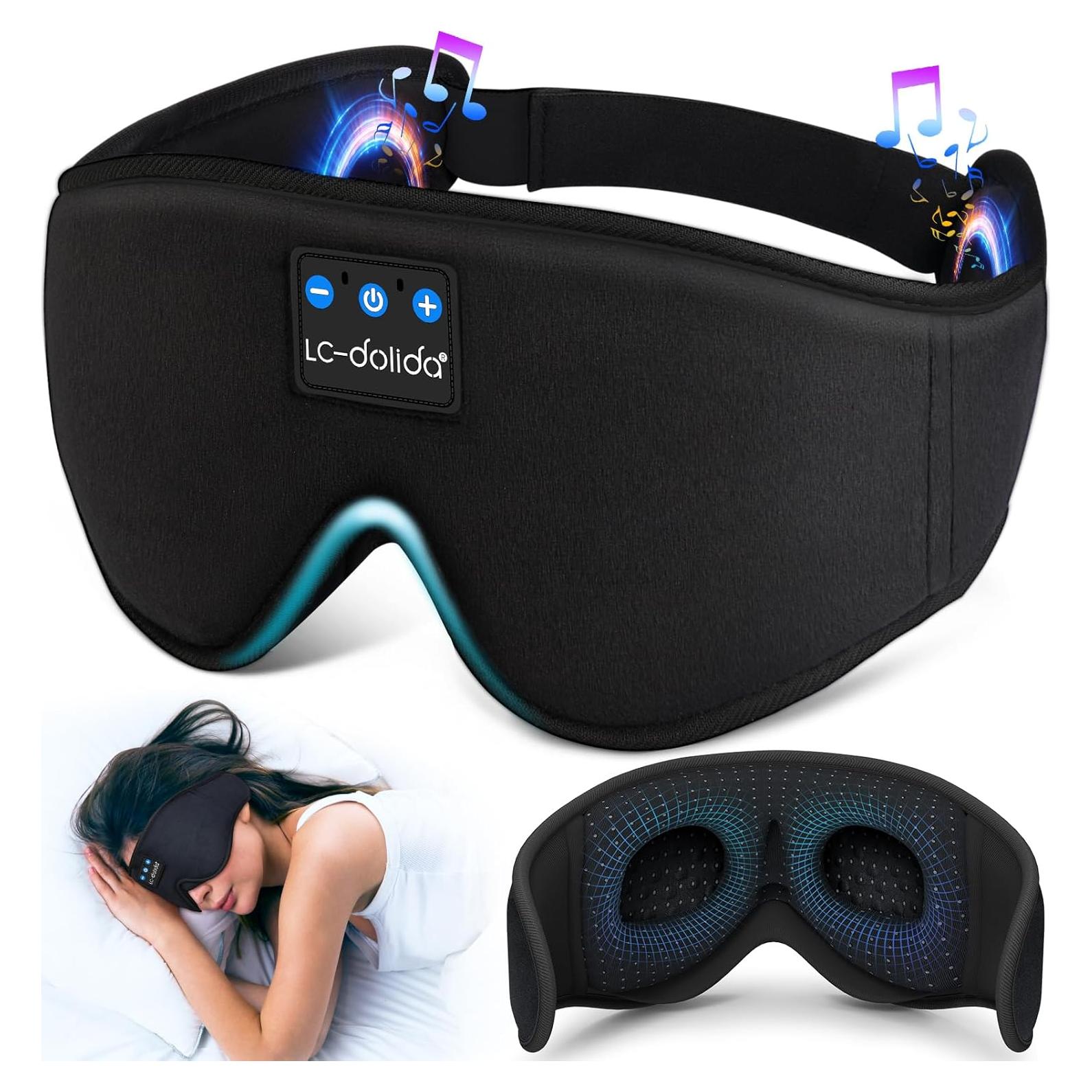 Auriculares para dormir LC-dolida Bluetooth 3D con máscara