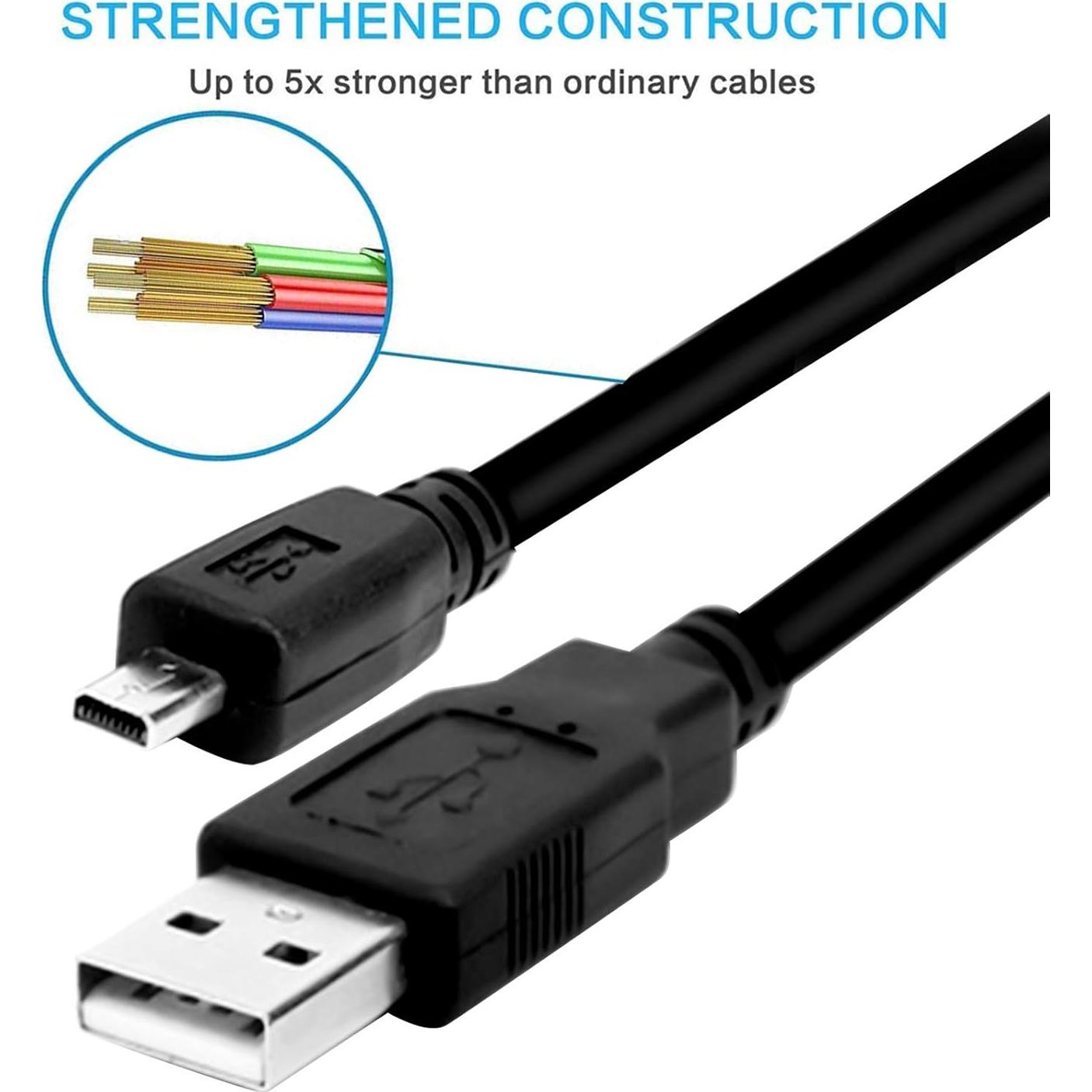 Cable USB 2.0 de Carga y Transferencia para Cámara Panasonic Lumix 1m