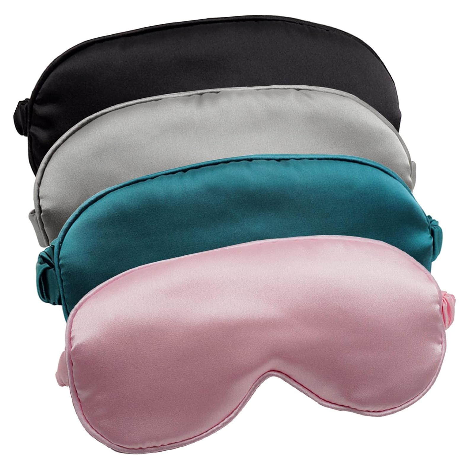 Máscara de Sueño LERSVICVIL 4 Pack Antifaz Seda Suave