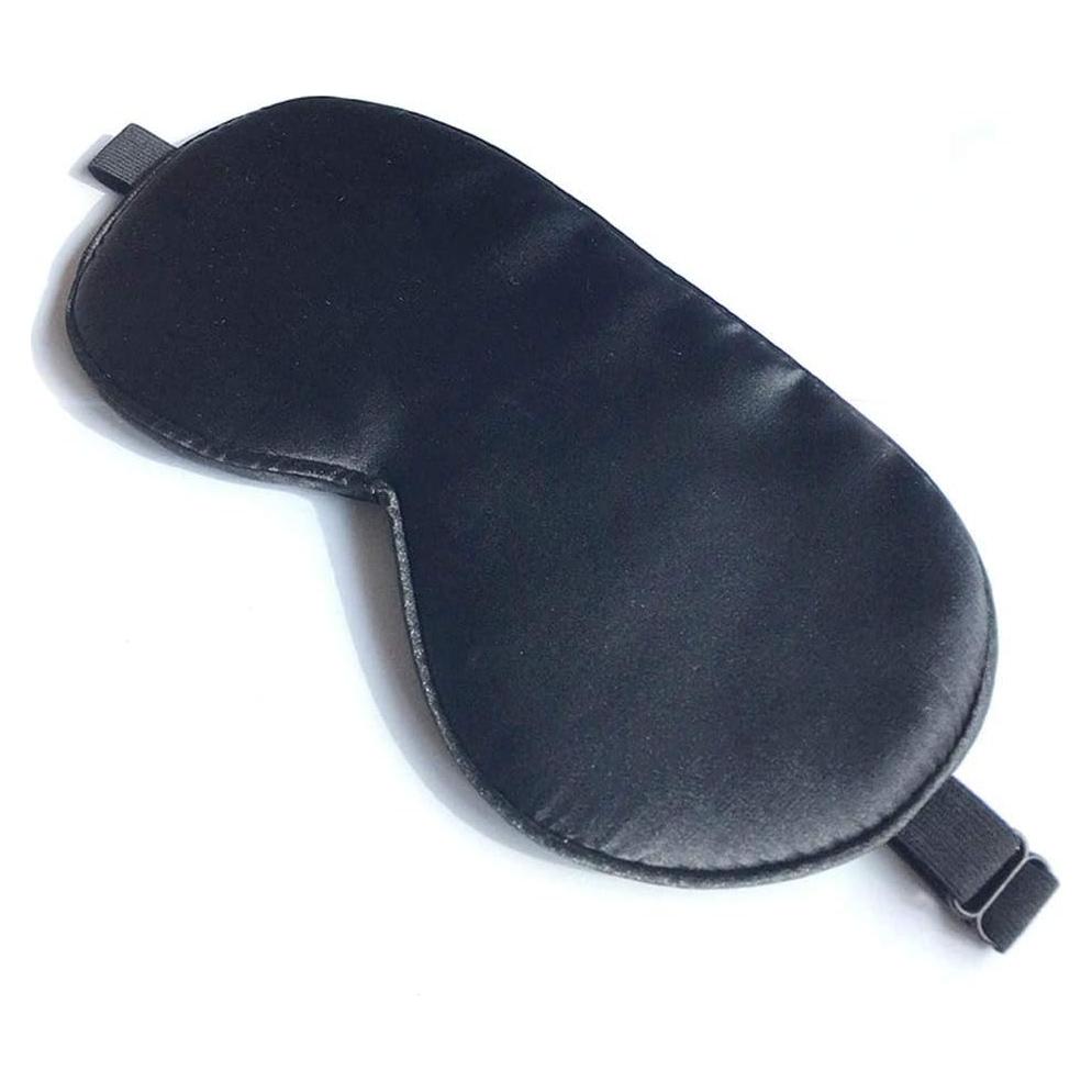 Máscara de dormir Mayxunbeauty de seda negra ajustable