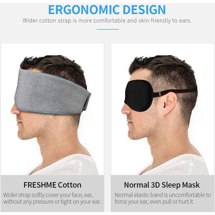 Máscara de Ojos FRESHME para Dormir - Bloqueo de Luz Mejorado