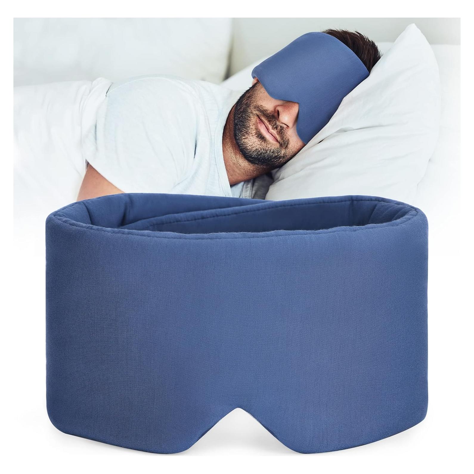 Máscara de Sueño FRESHME Algodón Ajustable Azul