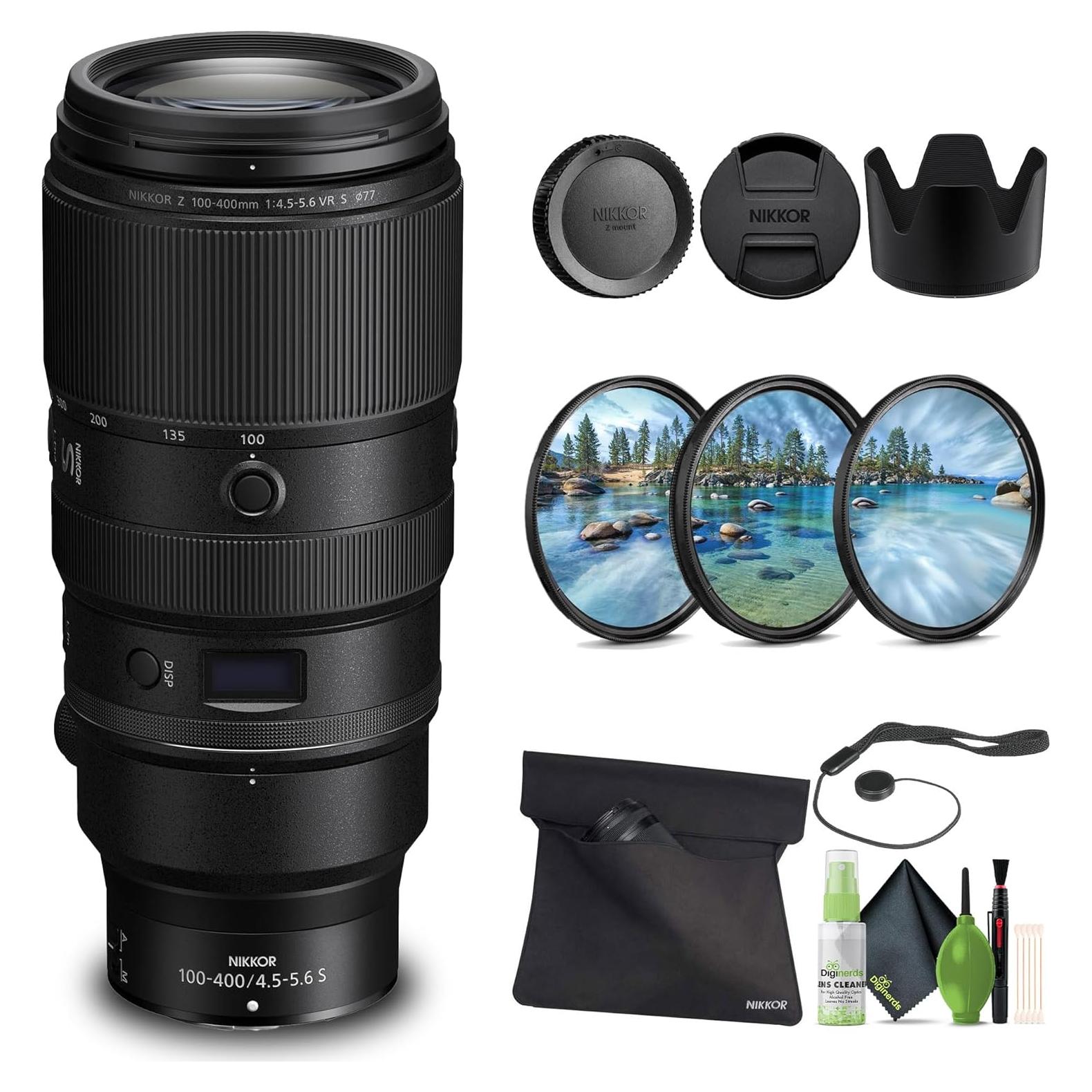Lente Supertelefoto Nikon NIKKOR Z 100-400mm f/4.5-5.6 VR S + Kit de Filtros