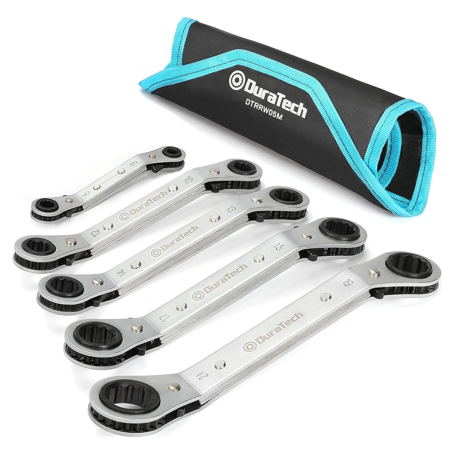 Juego de 5 Llaves de Carraca Reversibles DURATECH 6-21 mm