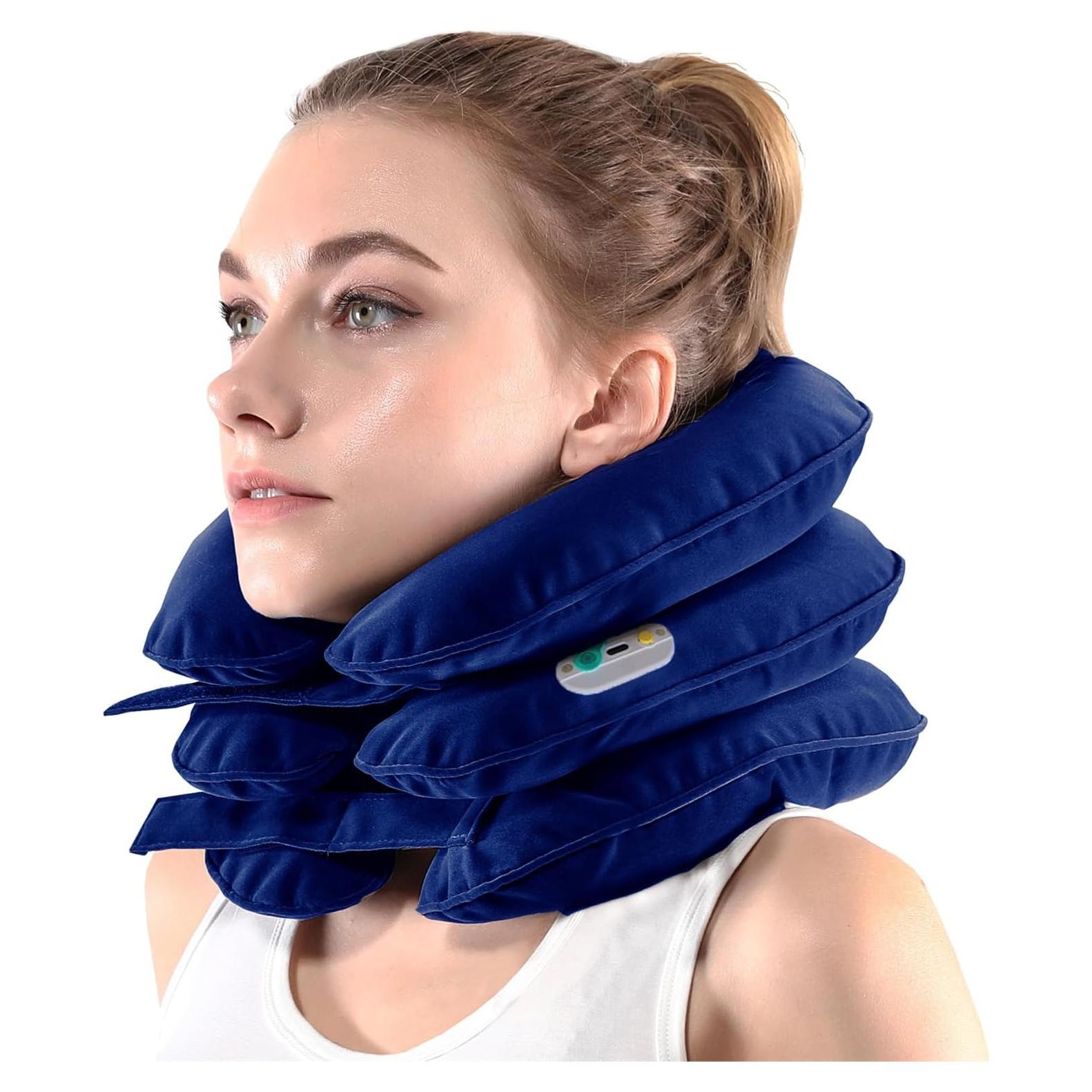 Dispositivo de tracción cervical eléctrica S NSBTR-BL, alivio de dolor