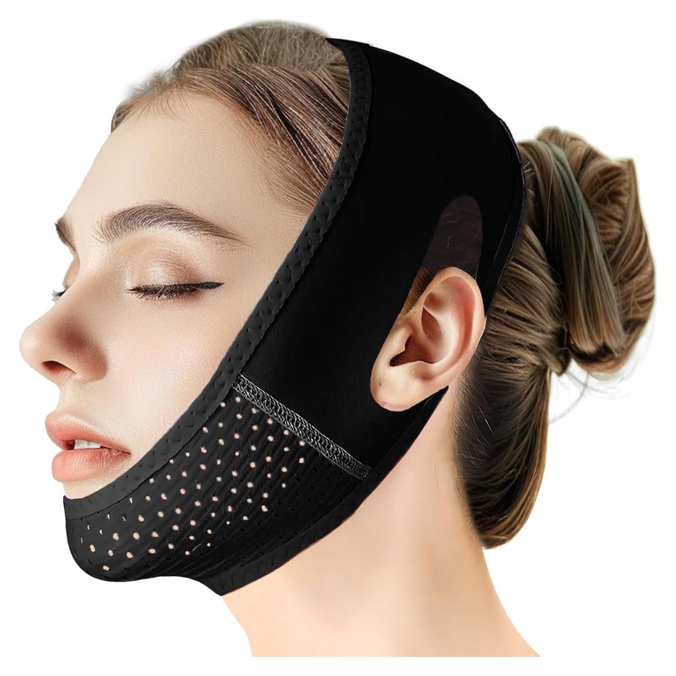 Mascarilla V Line Beiskll con Correa Ajustable para Mandíbula