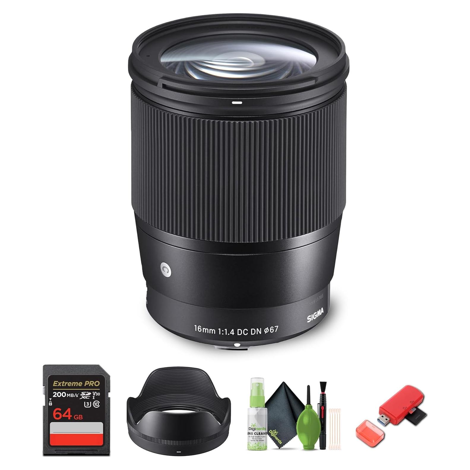 Lente Sigma 16mm f/1.4 DC DN para Sony E - Gran Angular