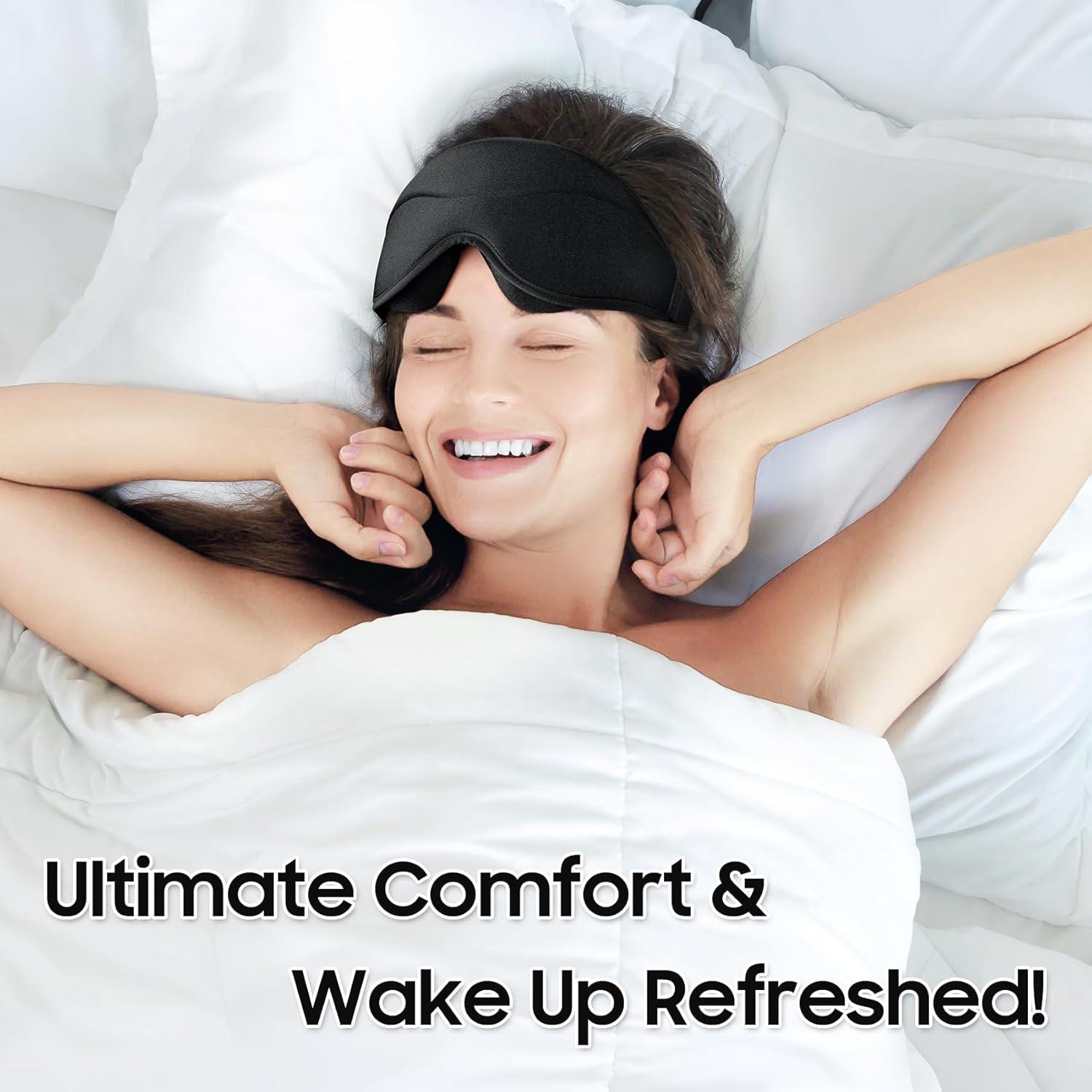 Máscara para dormir MOEASEii 3D blackout ajustable negra