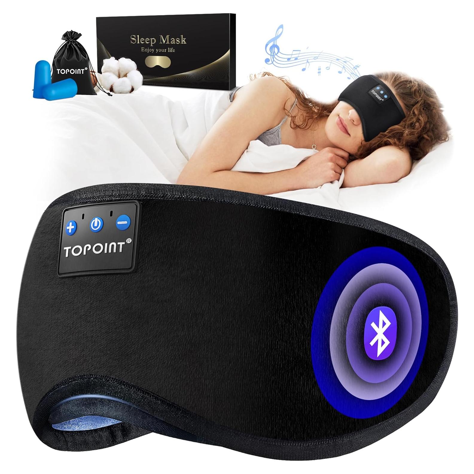 Máscara de Sueño TOPOINT con Auriculares Bluetooth 5.4