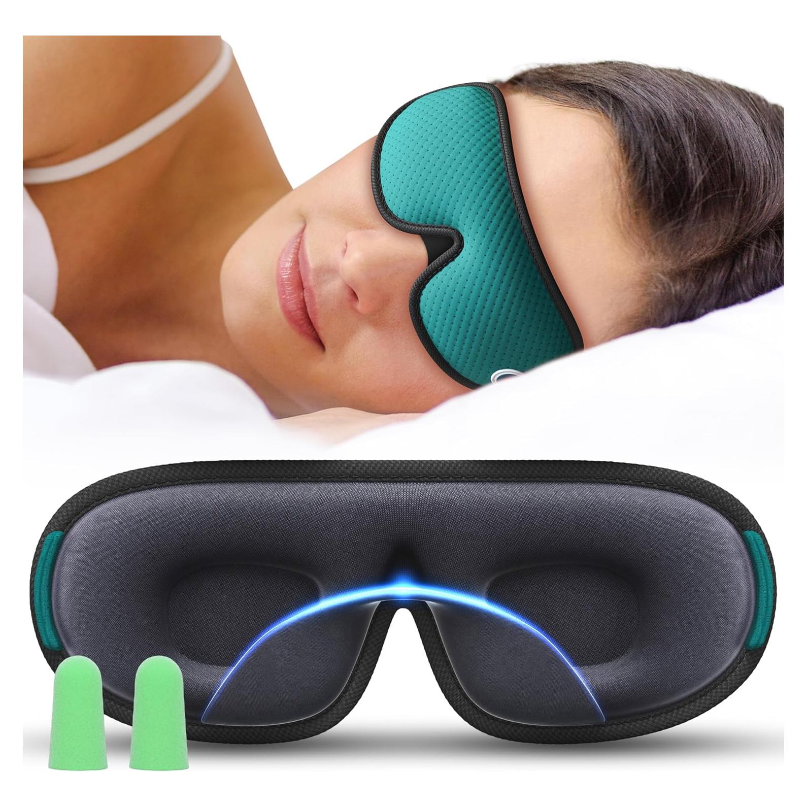 Máscara de Sueño Medi Grade 3D con Tapones y Bolsa de Viaje