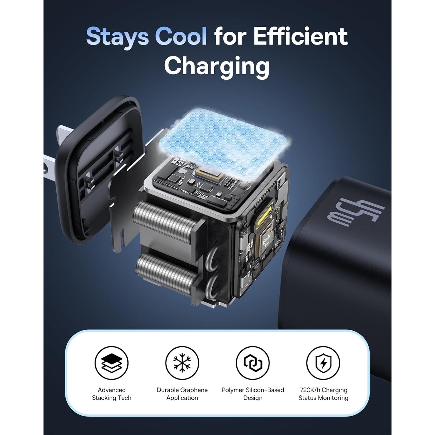 Cargador Baseus 45W USB-C PicoGo C1 Carga Rápida Compacto