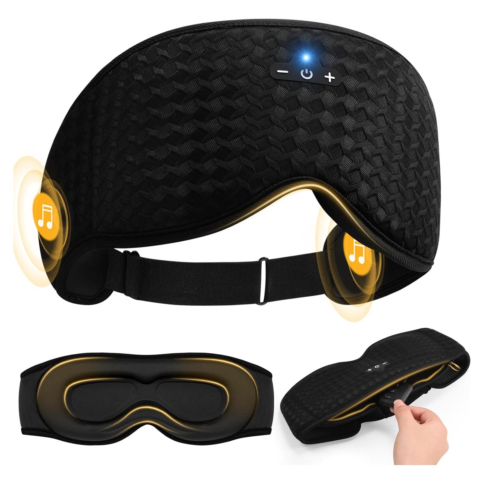 Máscara de Sueño Bluetooth Mixiba 3D Ajustable con Auriculares