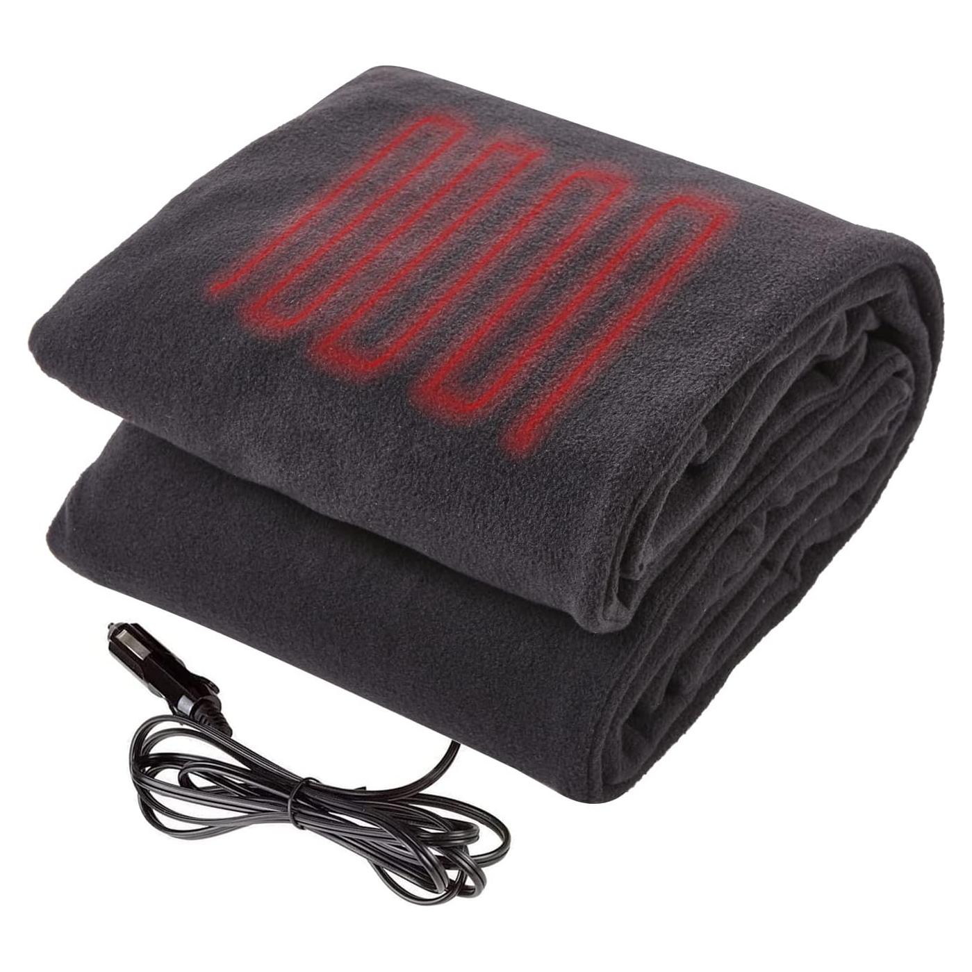 Manta Eléctrica Big Hippo 12V para Coche 147x107 cm Negra