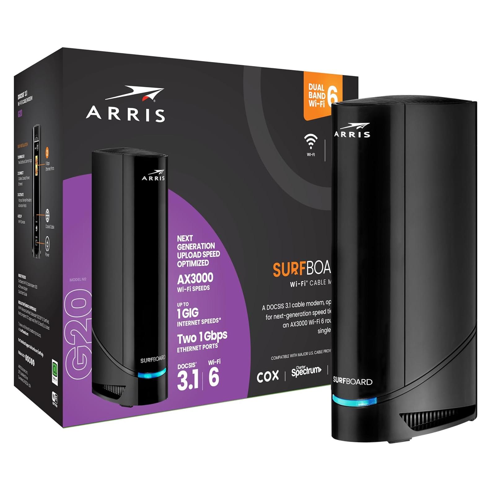Módem y Router ARRIS G20 DOCSIS 3.1 WiFi 6 1 Gbps