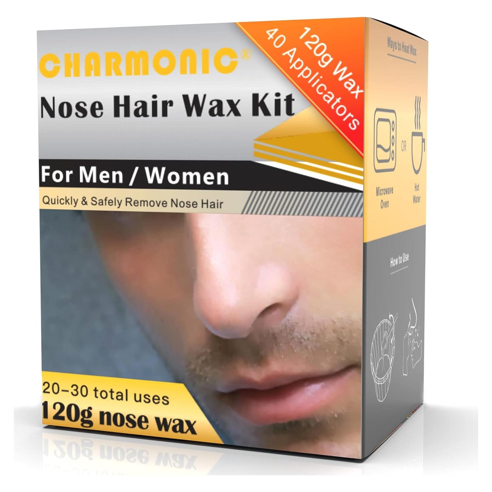 Kit de Cera para Vello Nasal Charmonic 120g 40 Aplicadores
