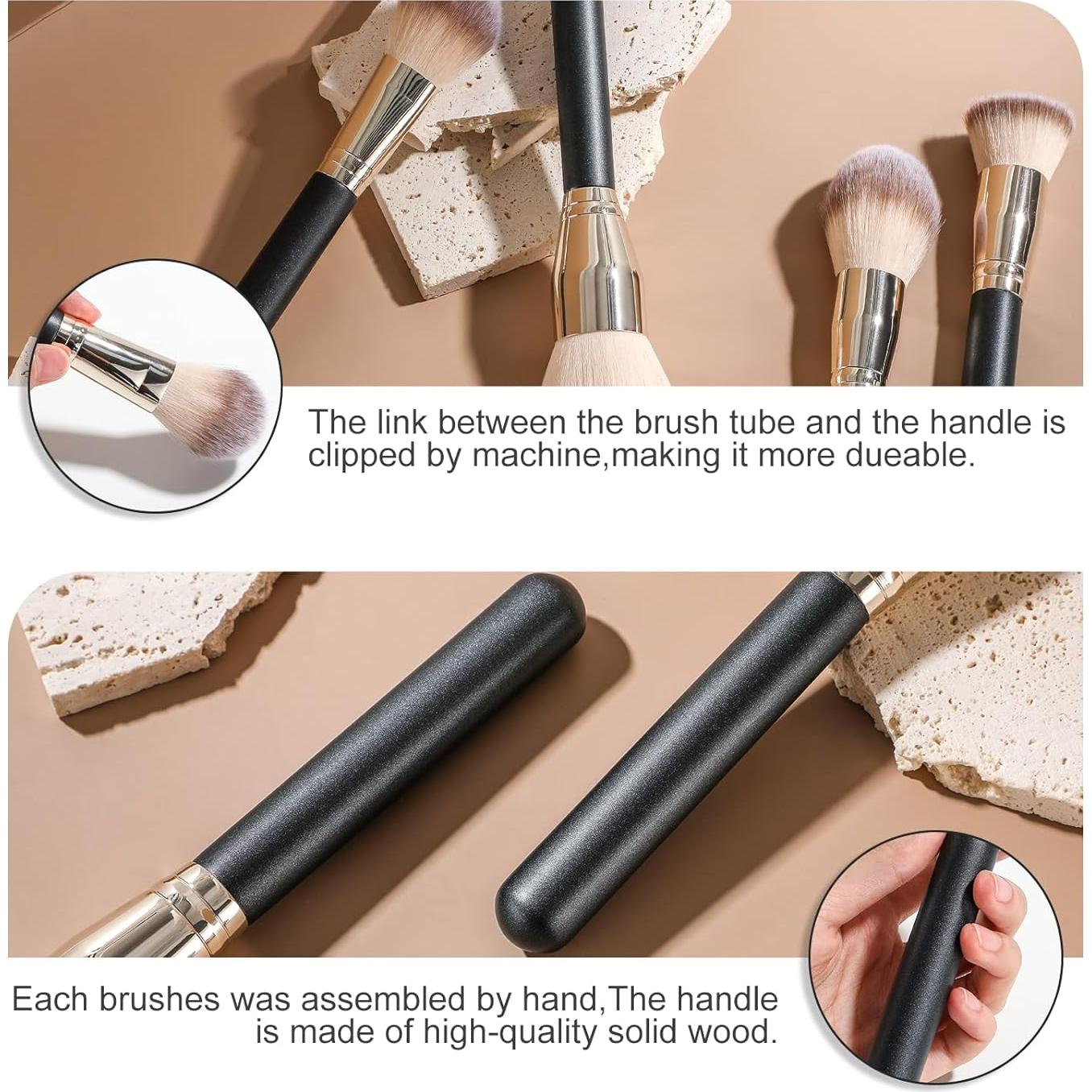 Conjunto de Brochas de Maquillaje BS-MALL 14 Piezas Sintéticas