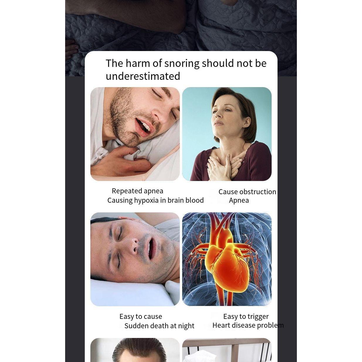 Compact Wireless Charging Case, Black，Electric Sleep Apnea Device, Good Sleep,Type C Rechargeable, Portable, Throat Pulse Stop Snoring Device,Electric Snoring Corrector