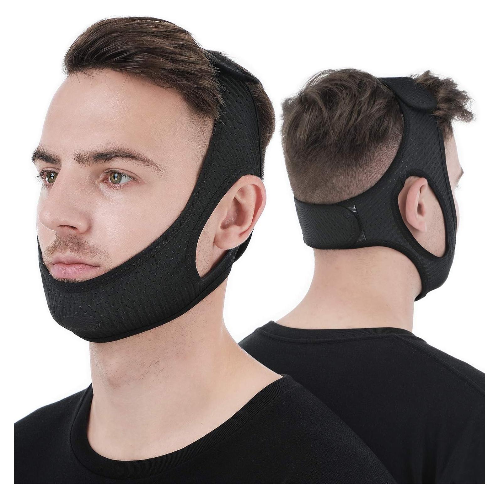 Correa Anti Ronquidos Vosaro Ajustable Transpirable Negro