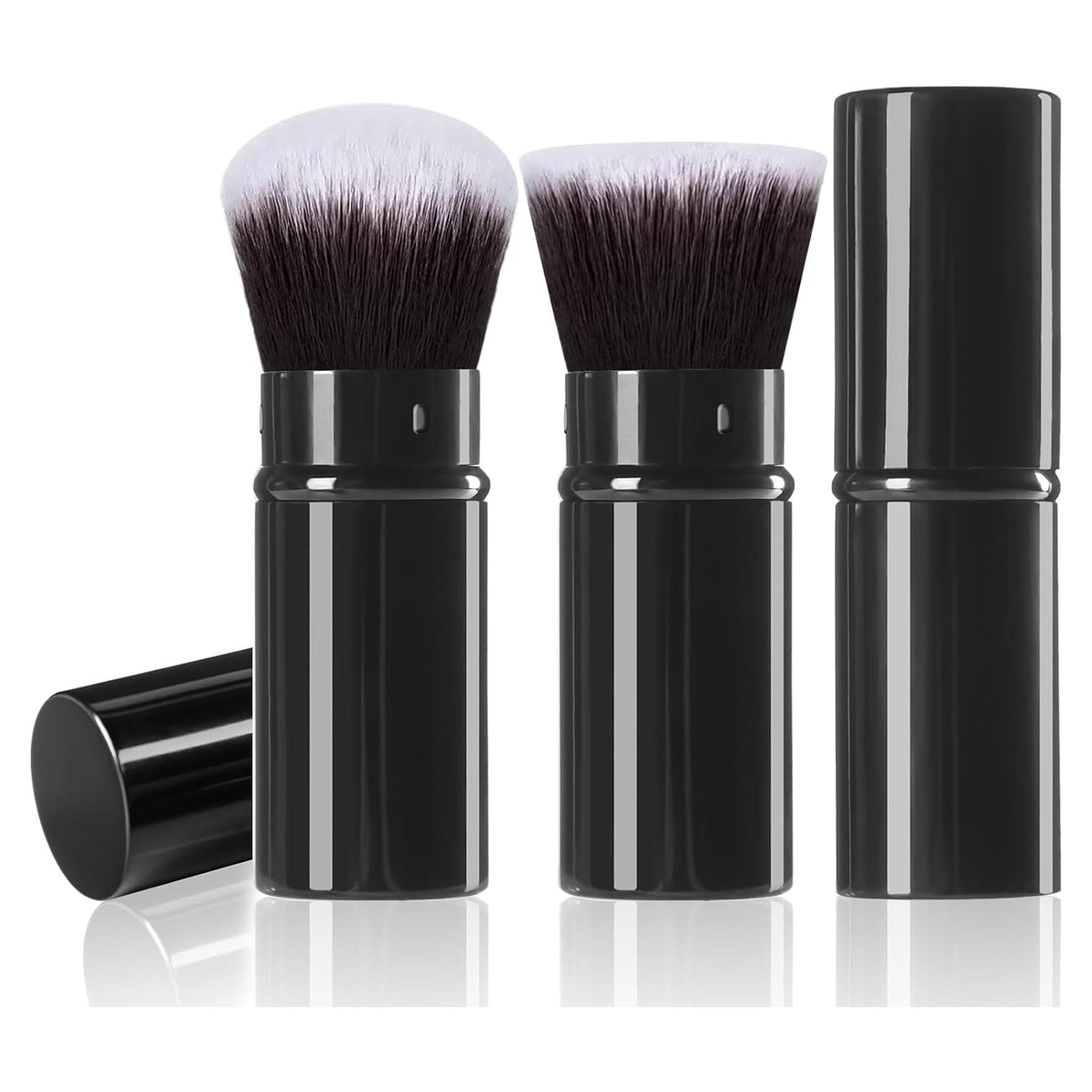 Brochas de Maquillaje Retráctiles Keriloo 2 Pack Kabuki