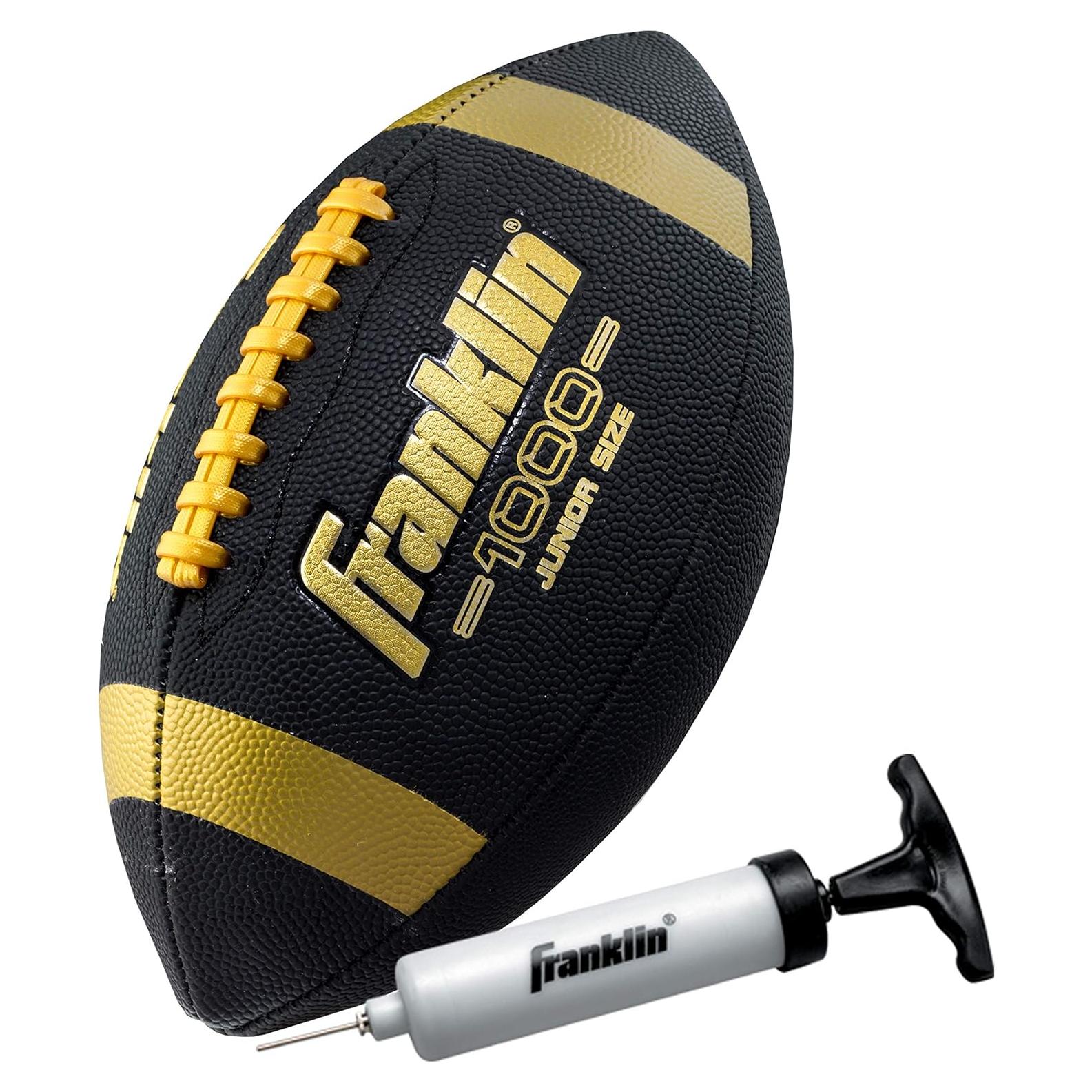 Balón de Fútbol Franklin Sports JR 1000 Negro/Dorado con Bomba