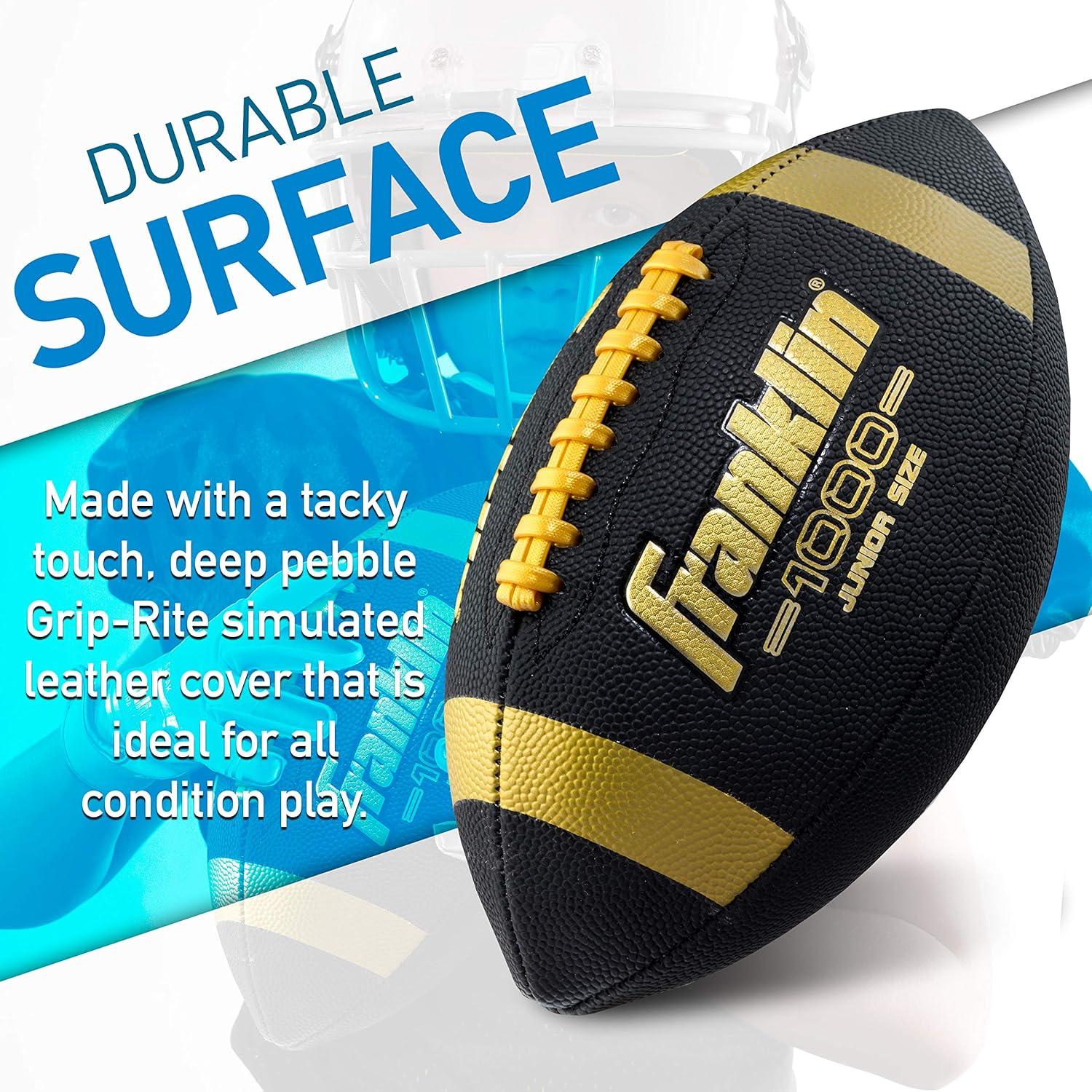 Balón de Fútbol Franklin Sports JR 1000 Negro/Dorado con Bomba