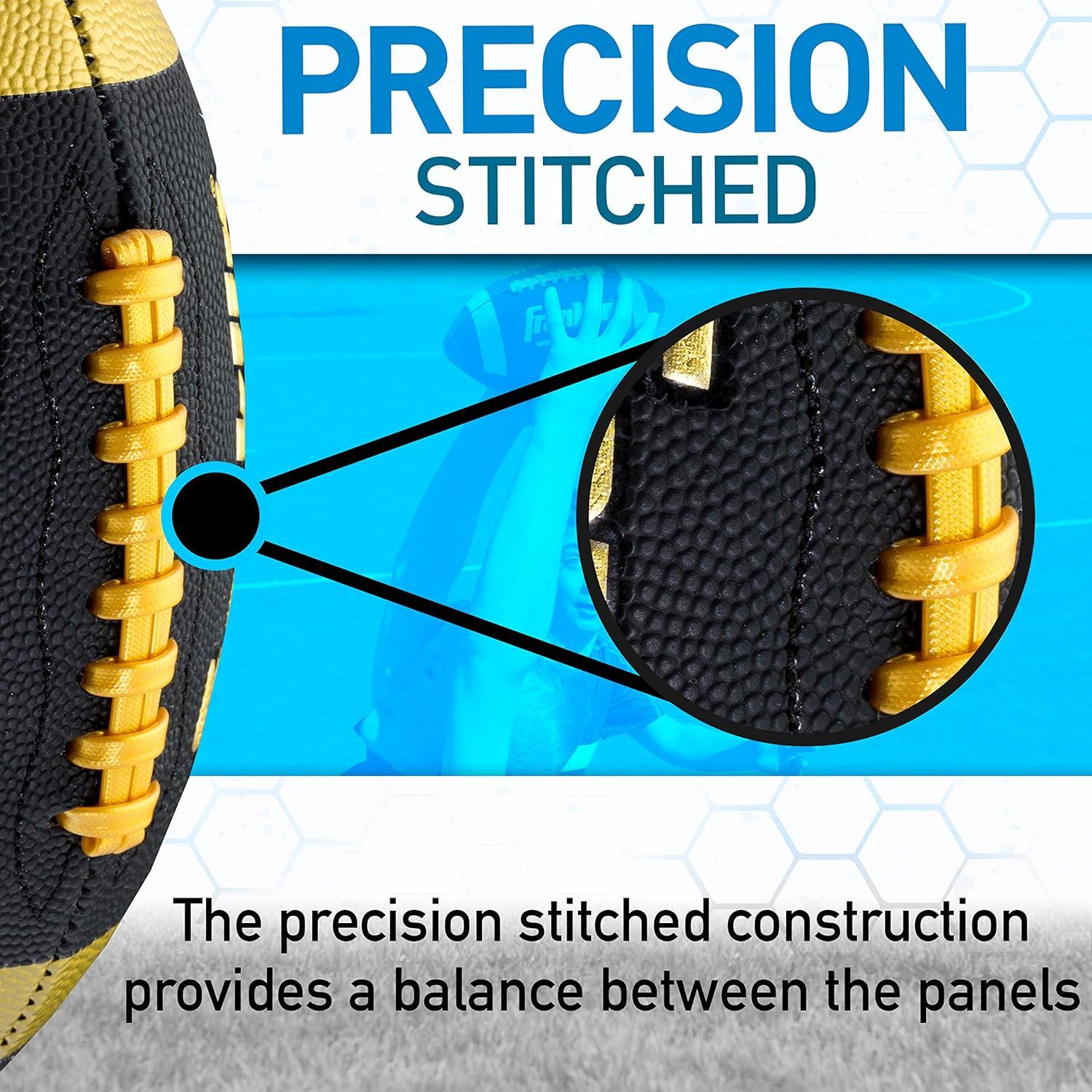 Balón de Fútbol Franklin Sports JR 1000 Negro/Dorado con Bomba