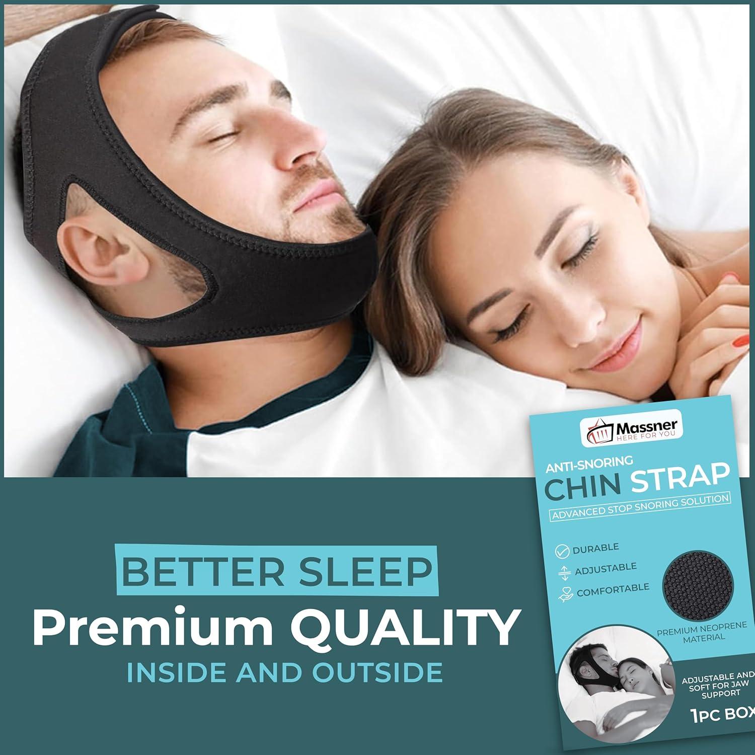 Correa de Barbilla Antironquidos Massner - Ajustable y Transpirable