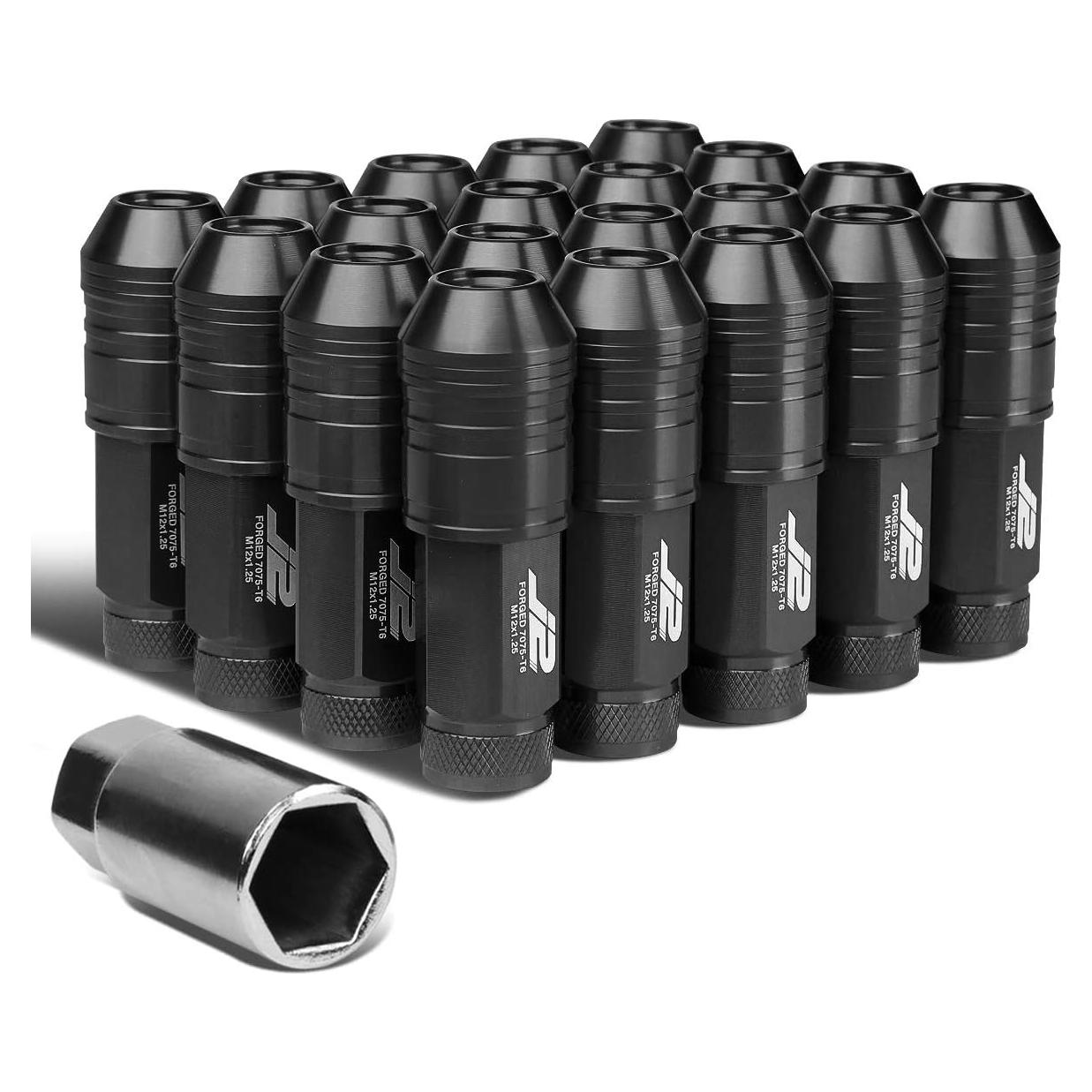 Tuercas de Llanta J2 Engineering M12 x 1.25 70mm Negras