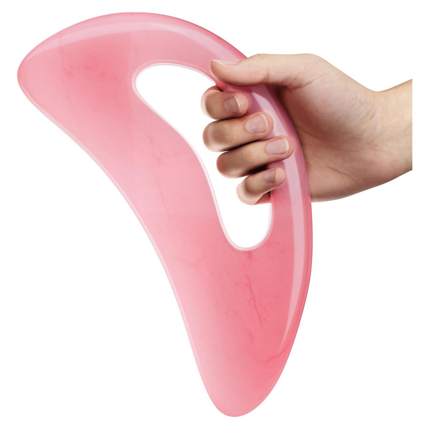 Masajeador Gua Sha AICNLY Grande Rosa Drenaje Linfático