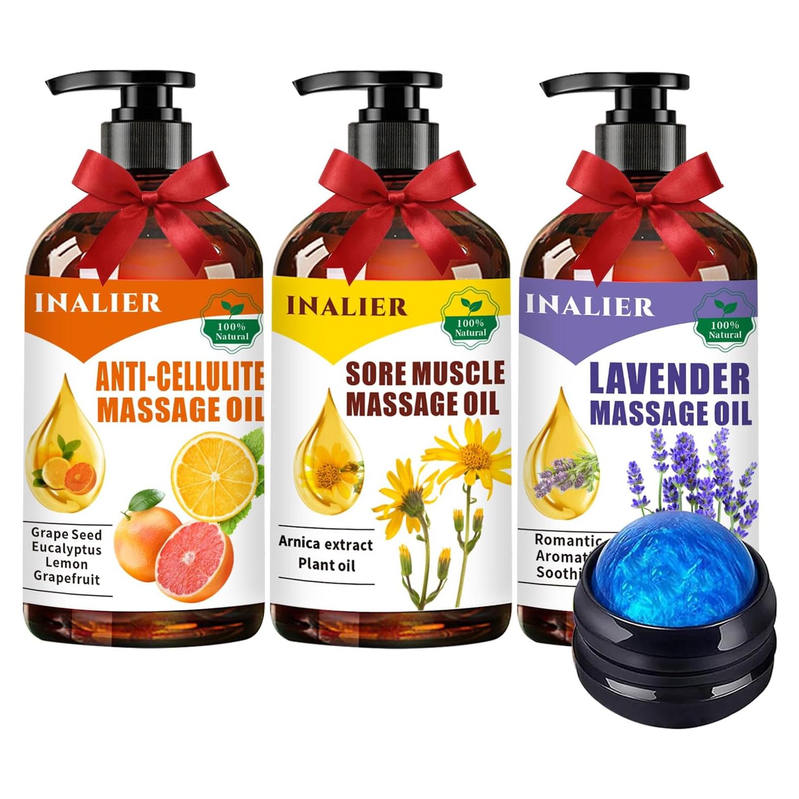 Set de Aceites de Masaje Inalier para Relajación y Spa