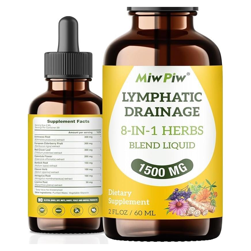 Gotas Drenaje Linfático Miw Piw 60 ml Suplemento Natural