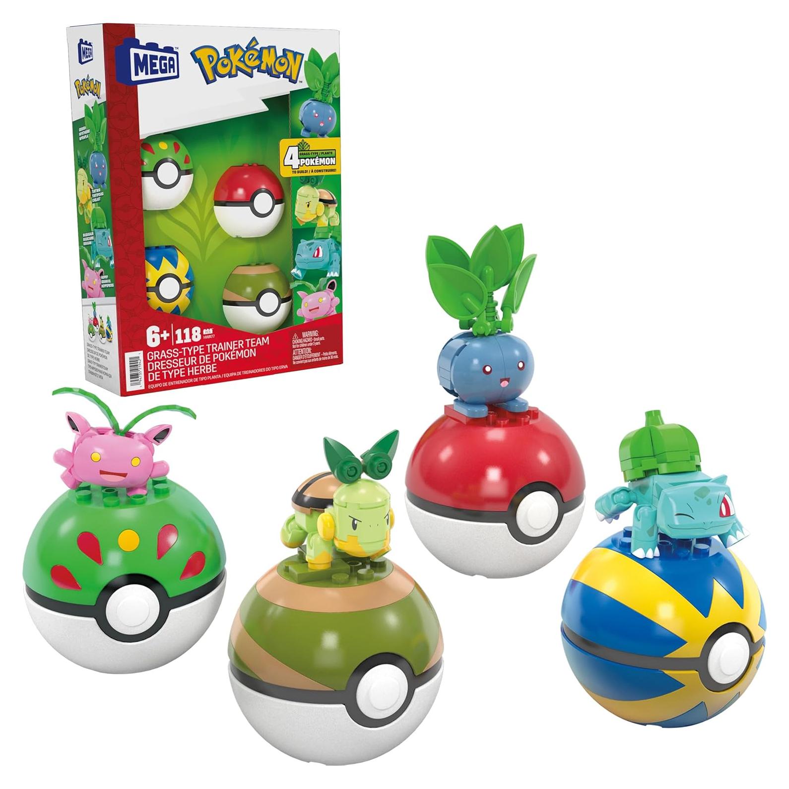 Set de Juguetes de Construcción MEGA Pokémon Tipo Planta 118 Piezas