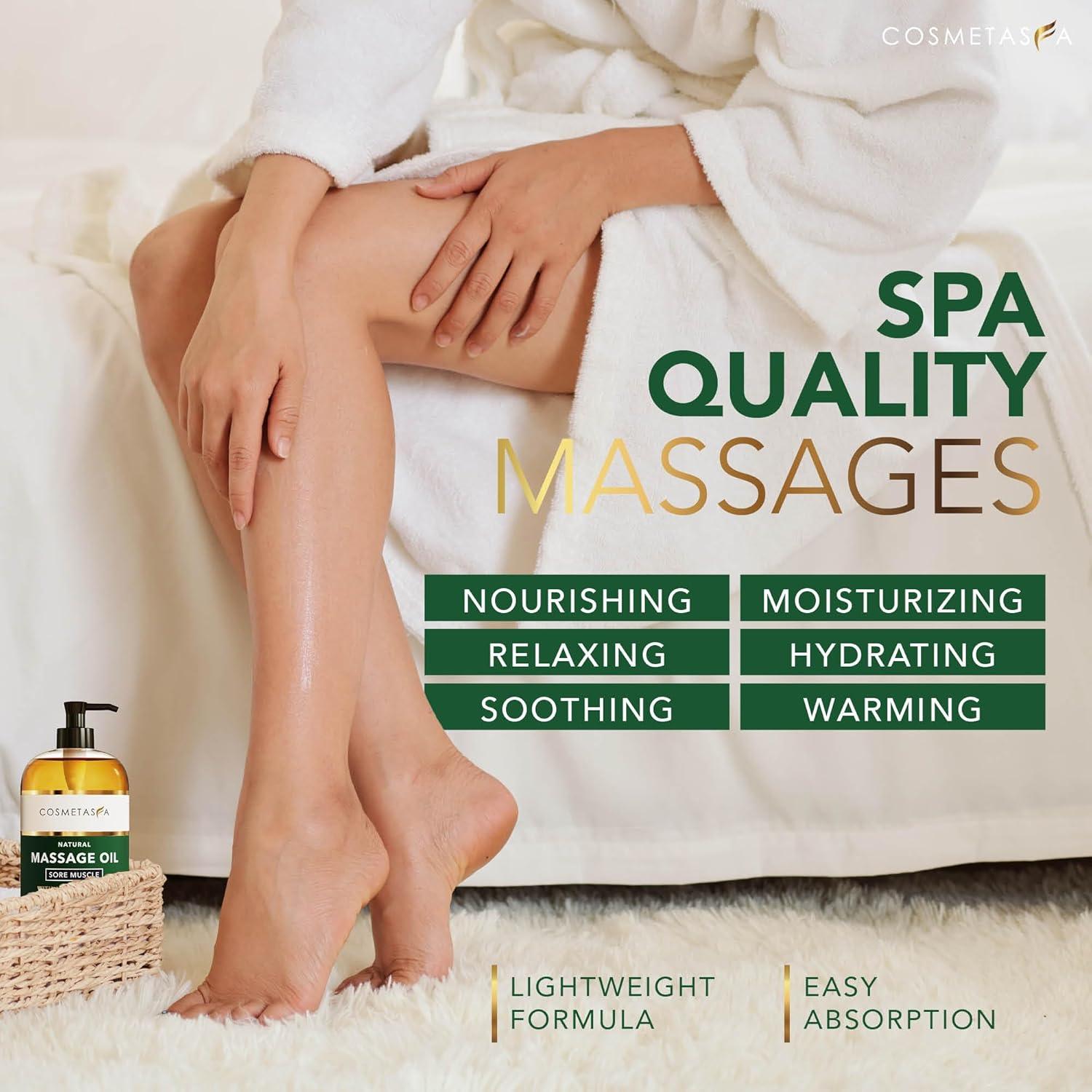 Aceite de Masaje Cosmetasa con Bola Rodante 425g - Alivio Muscular