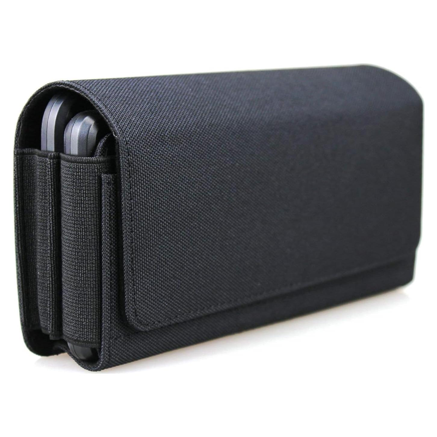 Funda de Cinturón Aubaddy para 2 Teléfonos - Negro