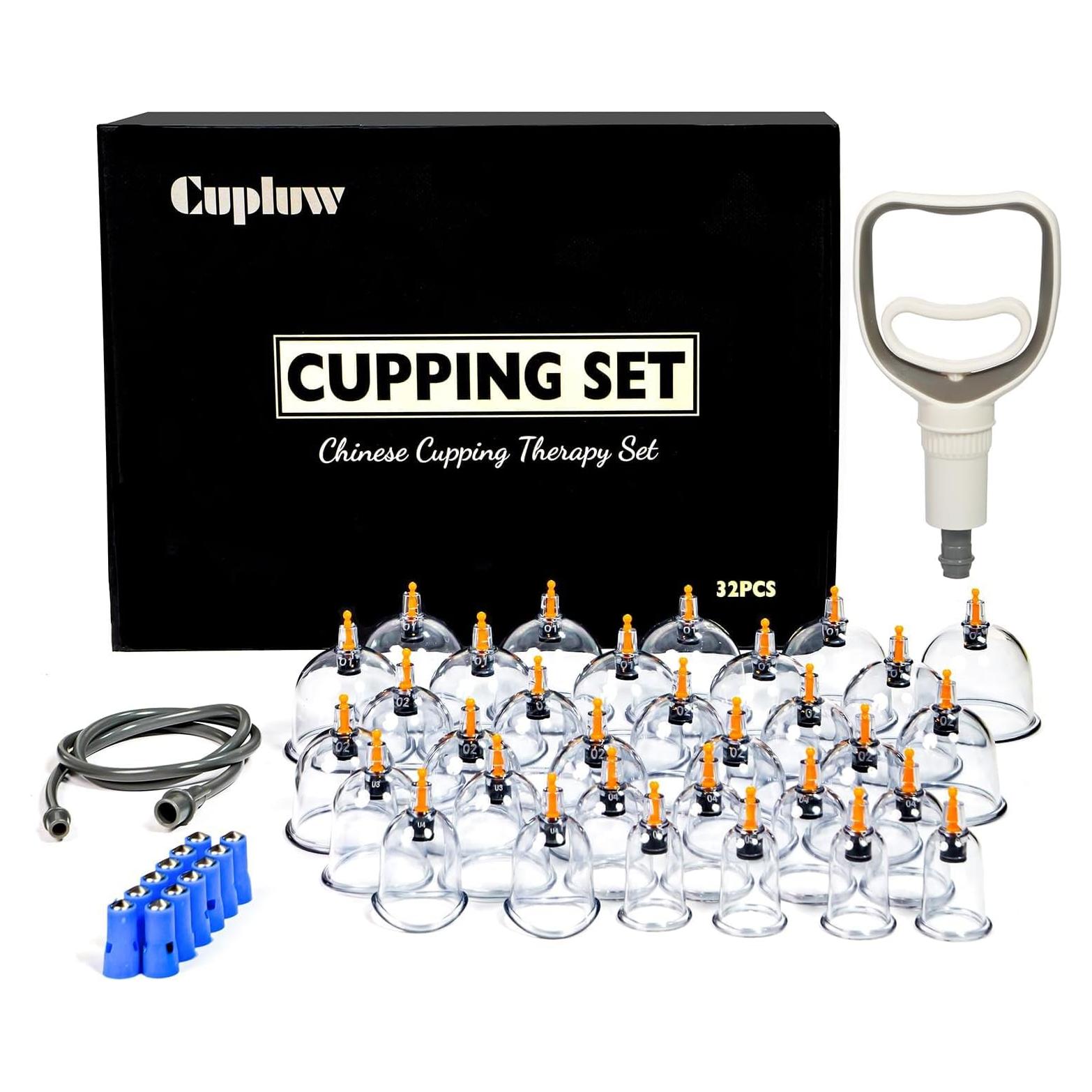 Kit de Ventosas Cupluw - 32 Copas para Masaje y Alivio