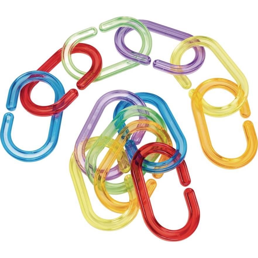Anillos de Enlace Translúcidos Discount School Supply - 180 Piezas