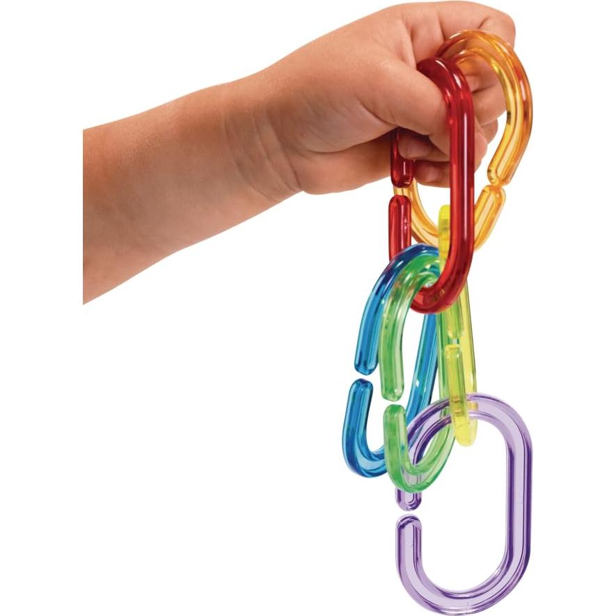 Anillos de Enlace Translúcidos Discount School Supply - 180 Piezas