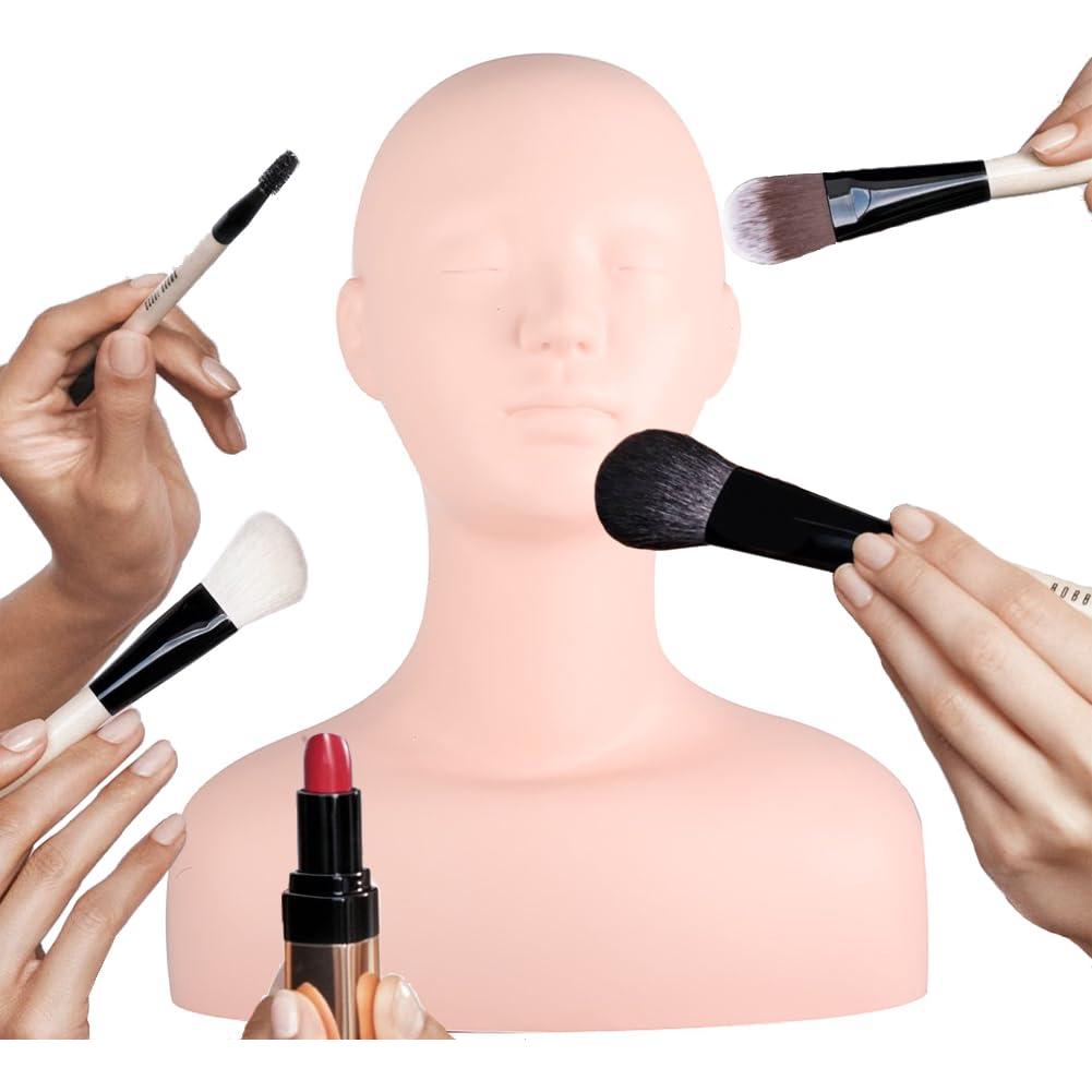 Cabeza de Maniquí Suave Lwuey para Maquillaje y Masaje