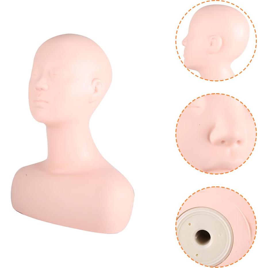 Cabeza de Maniquí Suave Lwuey para Maquillaje y Masaje