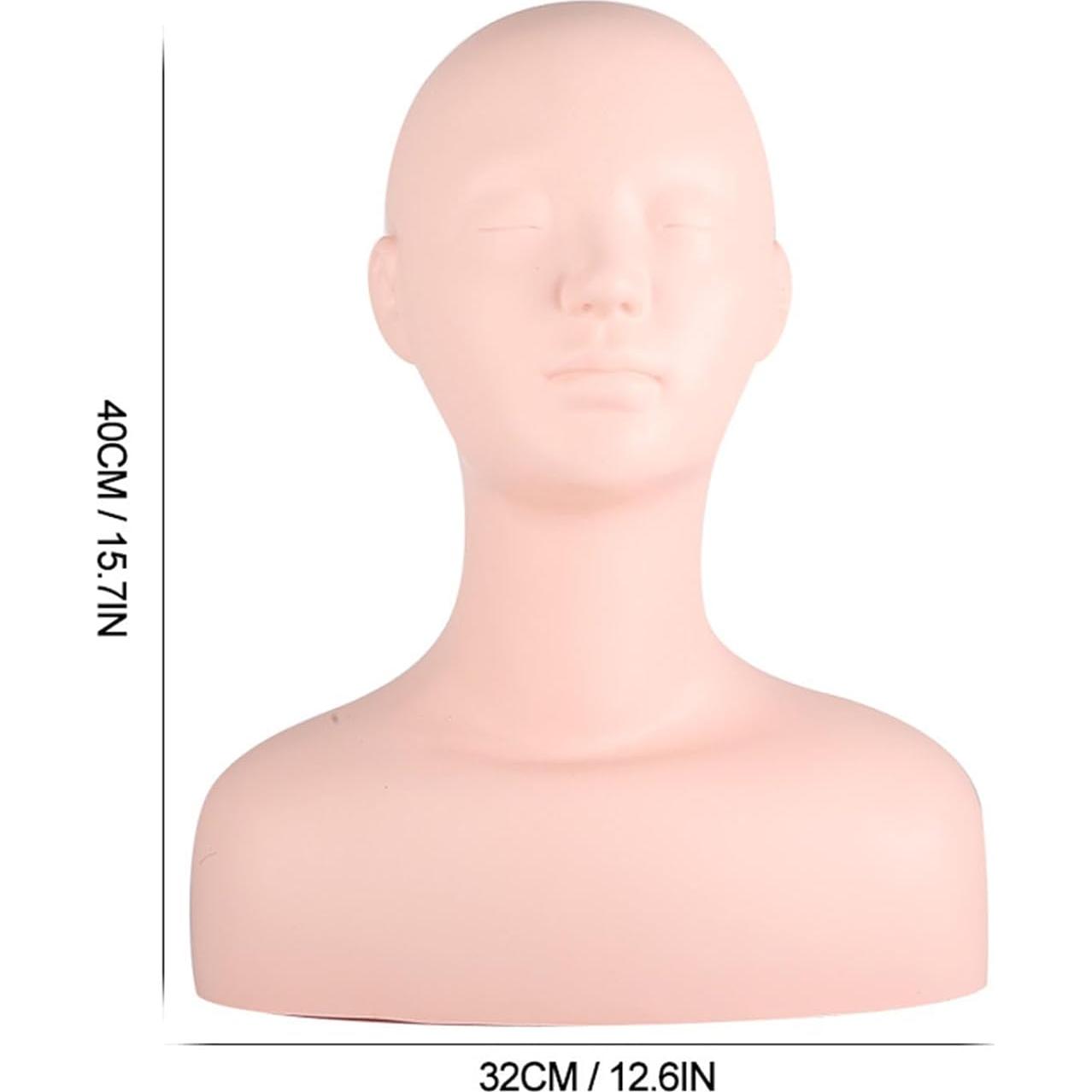 Cabeza de Maniquí Suave Lwuey para Maquillaje y Masaje