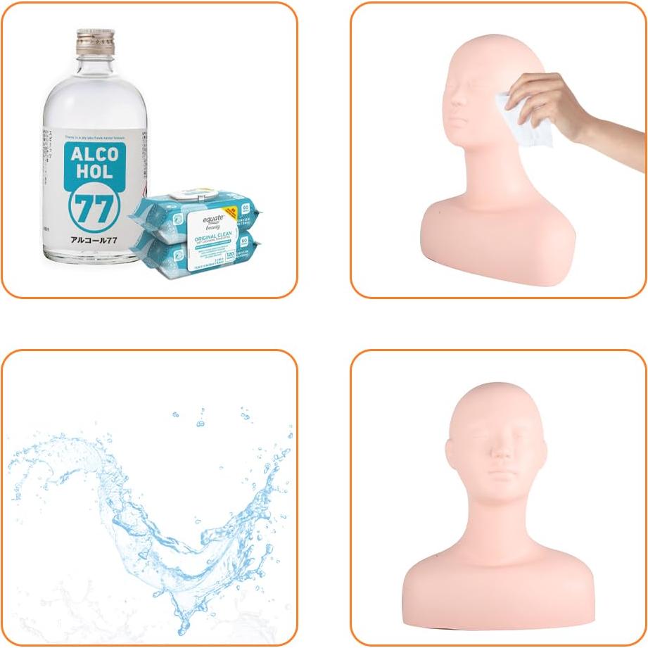 Cabeza de Maniquí Suave Lwuey para Maquillaje y Masaje