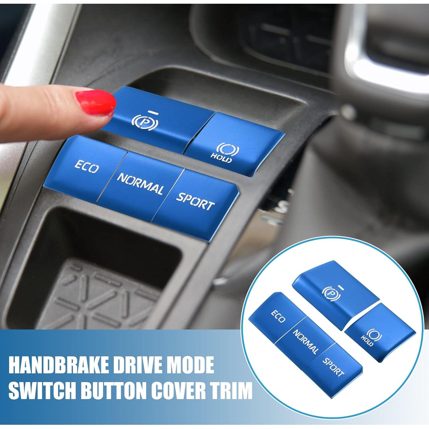 Cubierta de Botón de Freno de Mano Electrónico A ABSOPRO Azul - Toyota RAV4 2019-2022