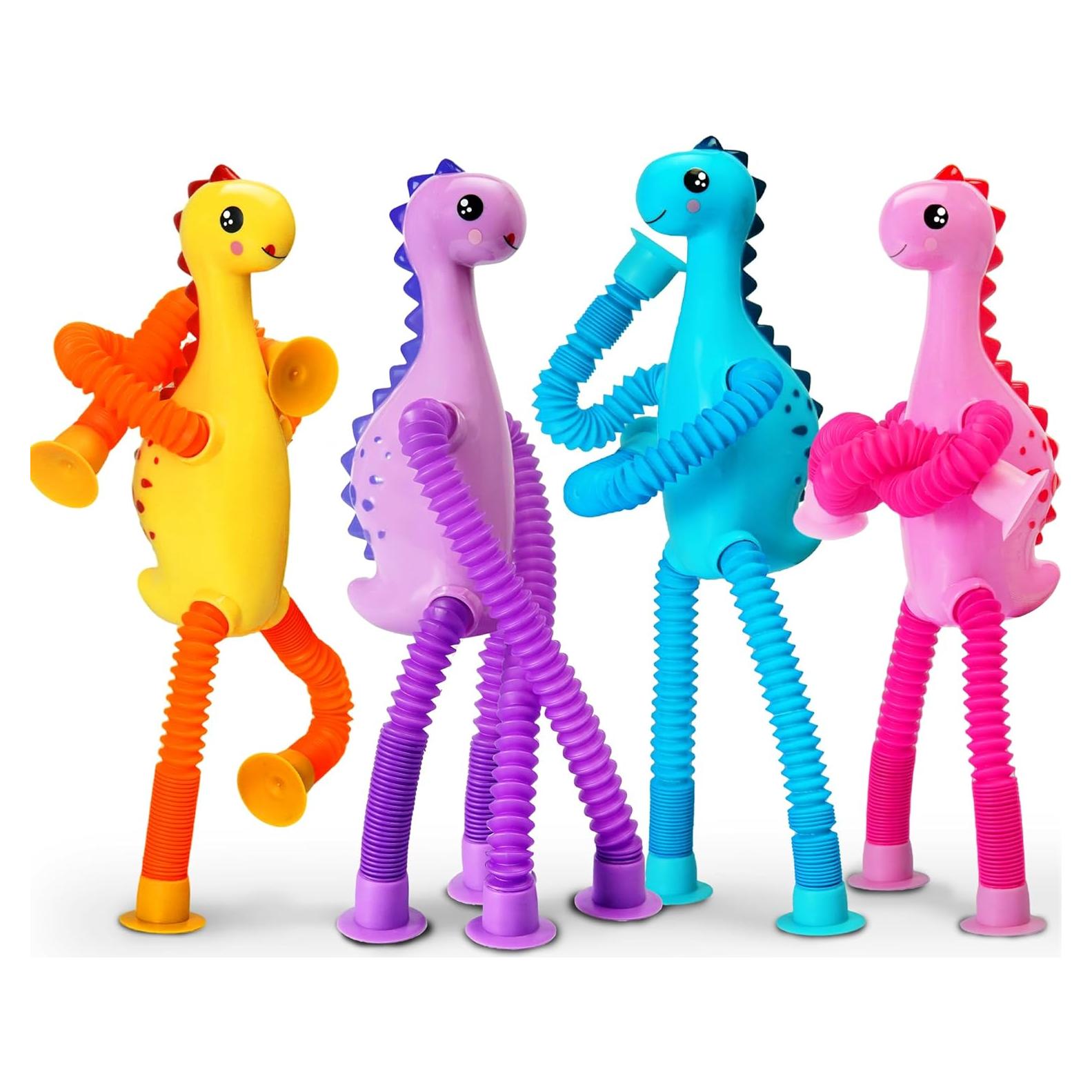 Juguetes Sensoriales de Dinosaurio 4 Pcs CHESLICR para Niños