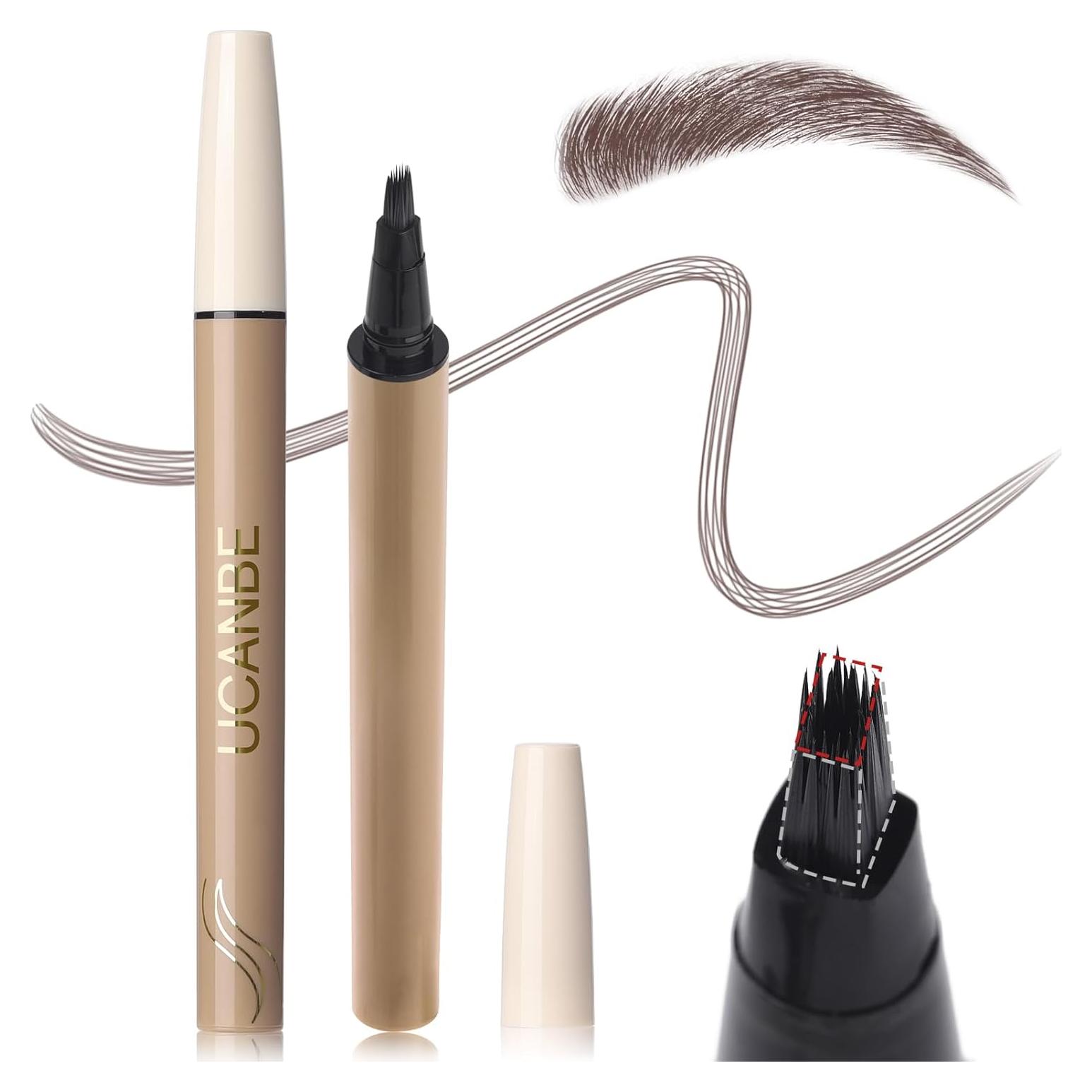 Lápiz de Cejas UCANBE Marrón Ceniza Impermeable 12,7 cm