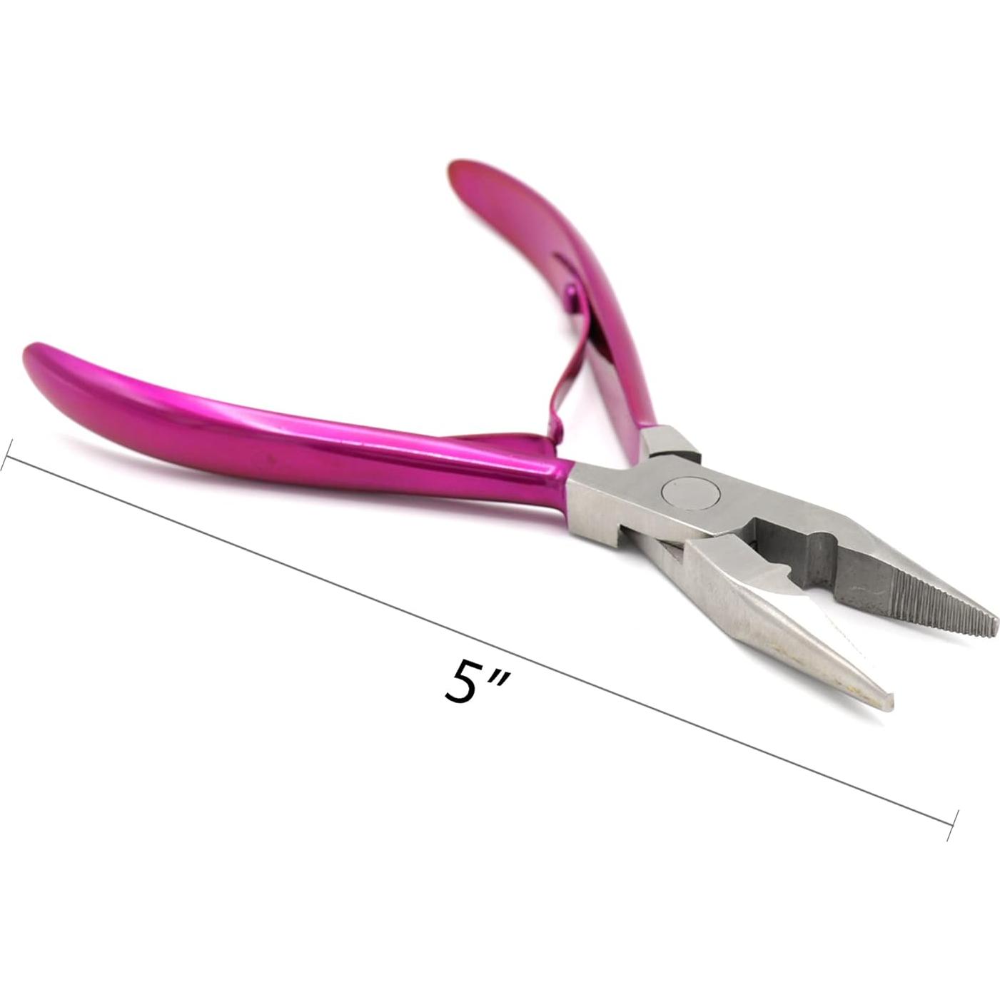 Pinzas G4 para Extensiones de Cabello Micro Enlace Rosa