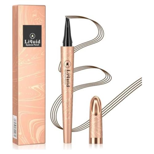 Lápiz de Cejas Microblade OETUIOW Marrón Oscuro 4 Puntas