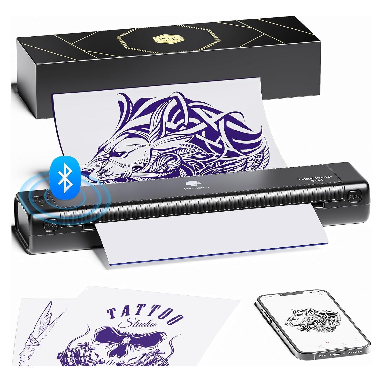 Impresora de Tatuajes Phomemo TP81 Bluetooth + 10 Papeles